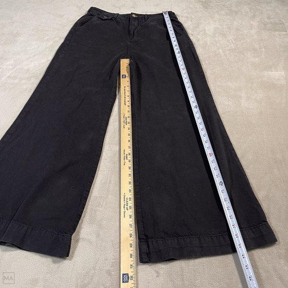 Pilcro Anthropologie Women's Pants Wide Leg Baggy Flowy Minimalist 31 Black - Picture 7 of 9